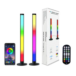 Barre lumineuse LED RGB, contrôle du son, lumière d'ambiance, avec télécommande et contrôle par application 