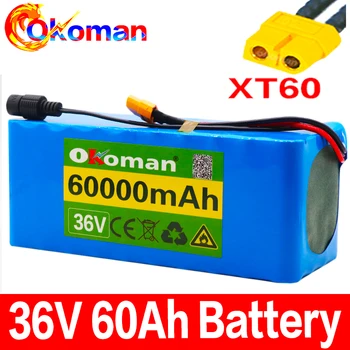 

36V battery 10S4P 60Ah battery pack 500W high power battery 42V 60000mAh Ebike electric bicycle BMS 42v battery with xt60 plug