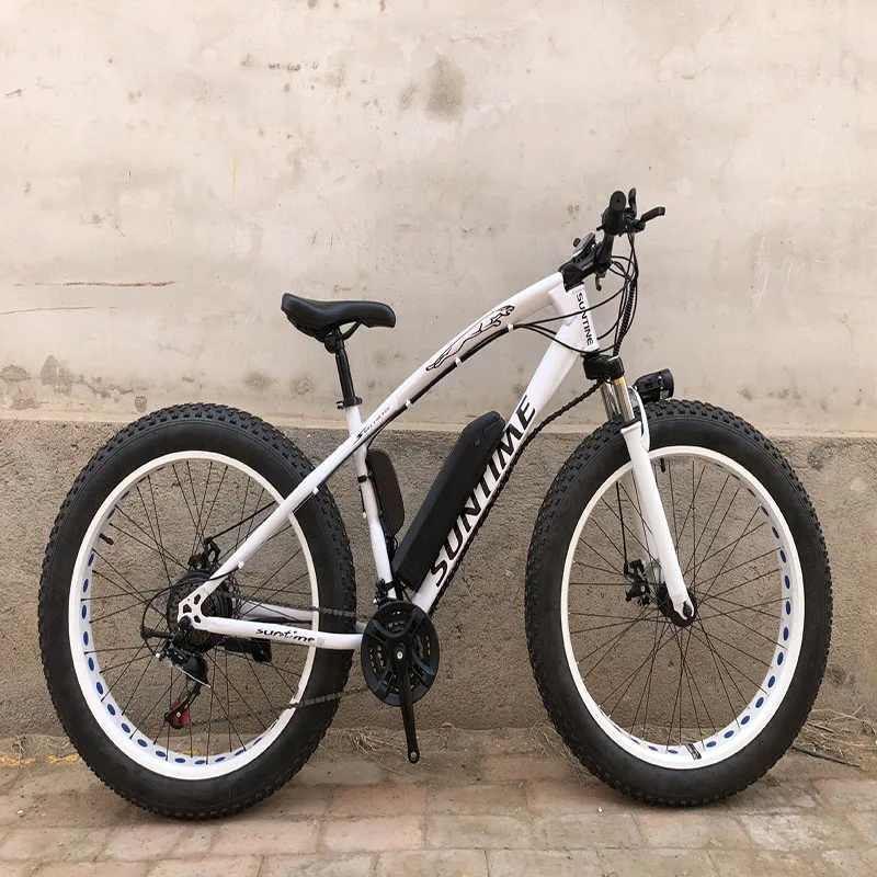 Велосипед с двойным дисковым тормозом литиевый аккумулятор снежный пляж 21