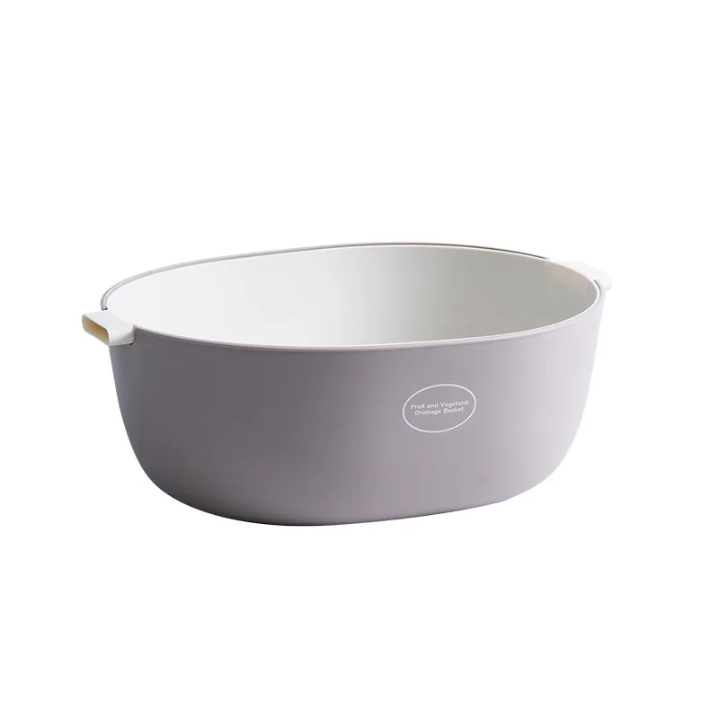 U type Высококачественная модная корзина с двойным сливом миска для мытья кухонного сита лапша овощи корзина для хранения фруктов - Цвет: U type