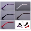 Free shipping Wholesale 1 pair Soft Silicone Anti Slip Eyeglasses Glasses Temple Tips Accessories Square Hole 1