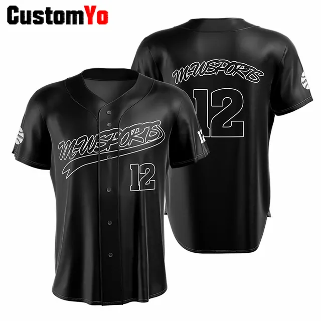 baseball black jersey