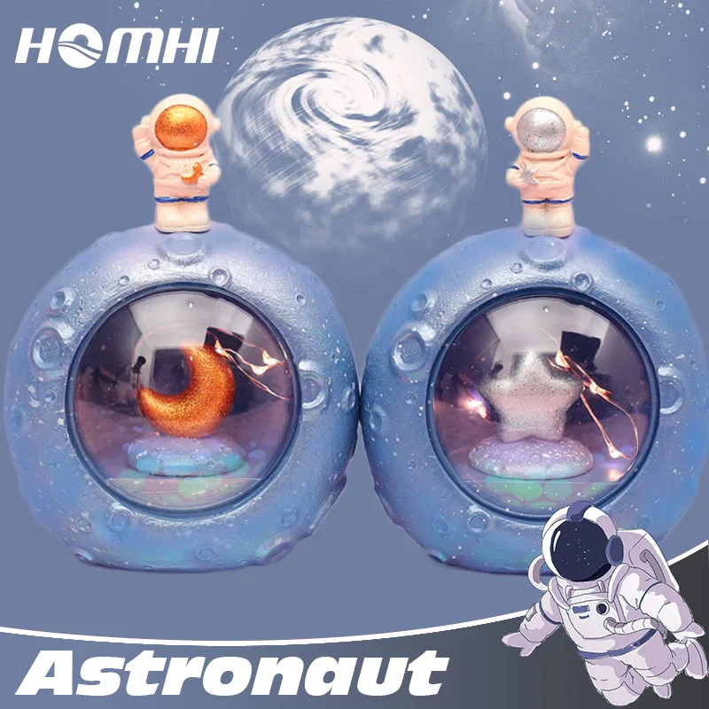 

Astronaut outer space night light children decorative led lamps free shipping for bedroom table lamp Gold Sliver Human cosmos