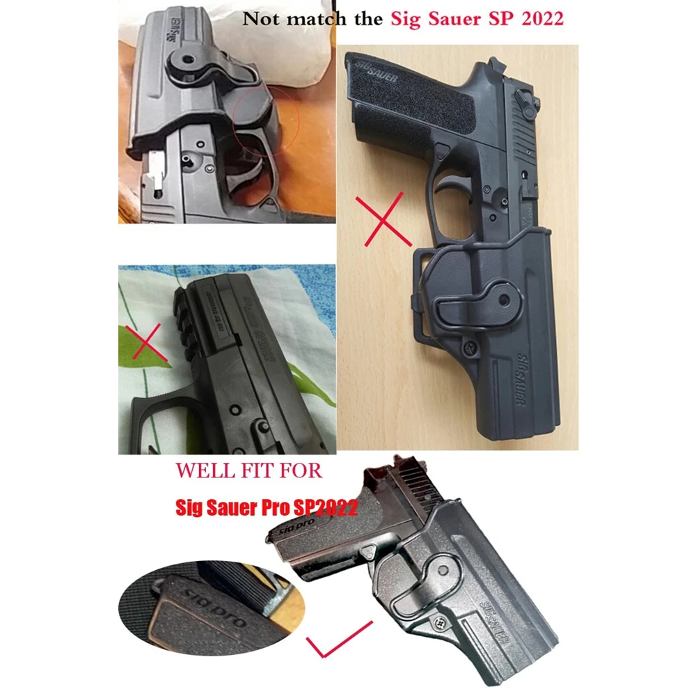 Тактический страйкбол P1290 полимерная поясная кобура для Sig Sauer Pro SP2022/SP2009 пистолет