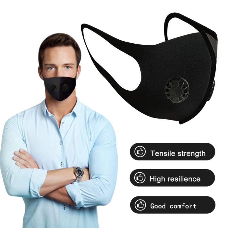 

Washable Mouth Face Mask With Filter Carbon Respirator An Anti-fog Dust-proof And PM2.5 Masks Face Shield Reusable Mouth Mask