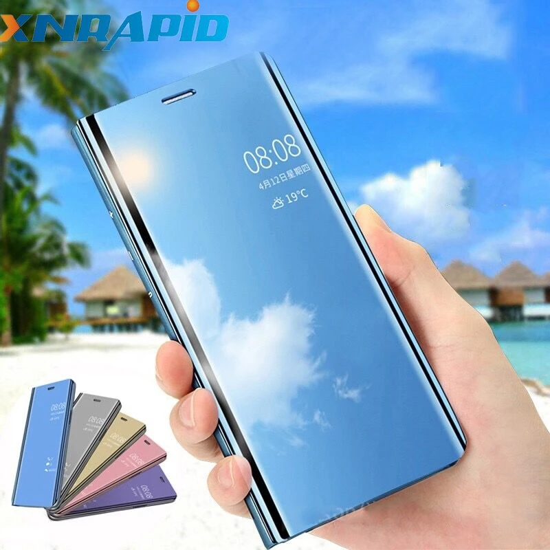 

Case For Samsung Galaxy M30s Cover Clear View Mirror Smart PU Leather Shockproof Flip Case For Samsung Galaxy M30s Cover