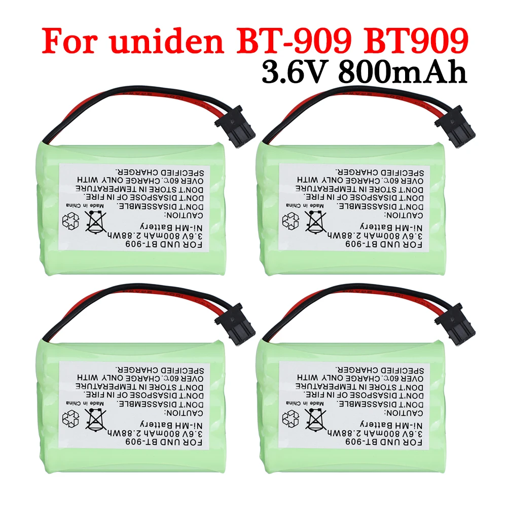 2/3/4pcs 3.6v 800mah Nimh Battery For Uniden Bt909 Bt909 Cordless Phone Battery 3*aaa Nimh