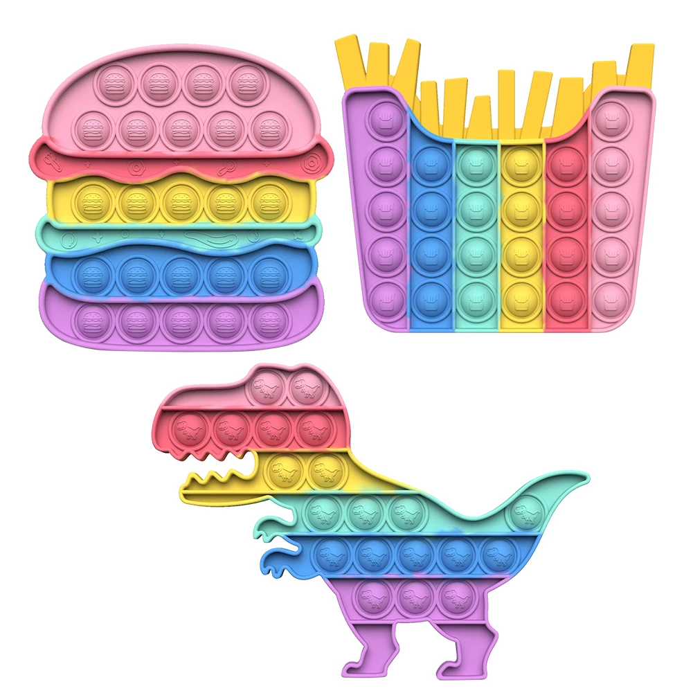 Силиконовая пузырьковая игрушка Макарон на кончик пальца антистрессовые