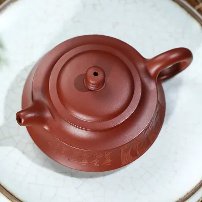 150cc Исин чайник Шахта Dahongpao фиолетовый песок чайник мастер ручной резной Zisha чайный горшок чайный набор кунг-фу подарок
