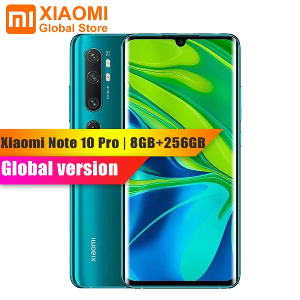 Глобальная версия Xiaomi Mi Note 10 Pro 8 Гб 256 ГБ мобильный телефон NFC Snapdragon 730G 108MP Cam 5260 мАч