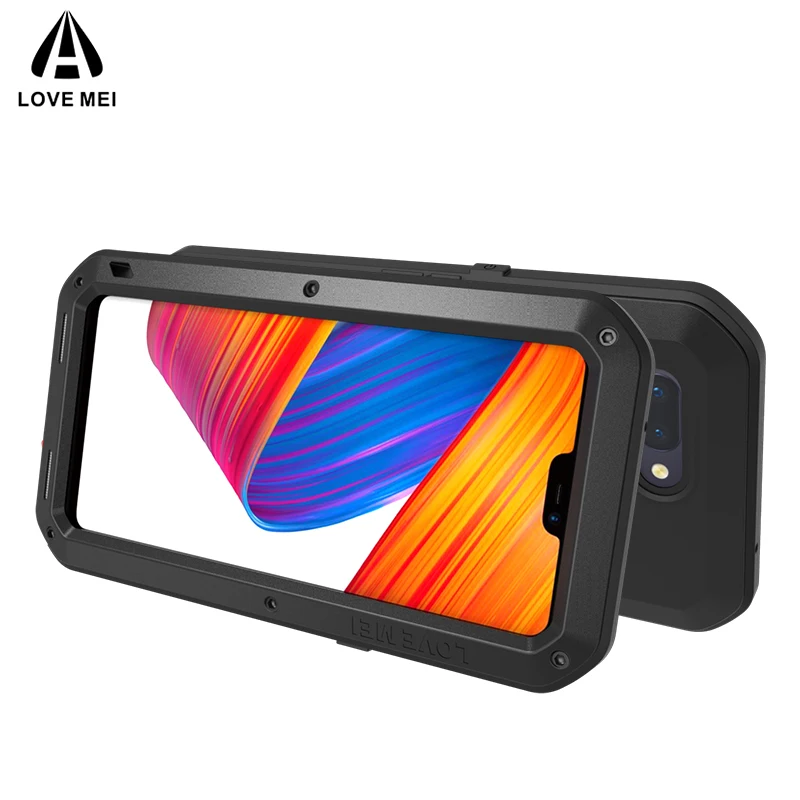 Чехол LOVE MEI для OPPO R15 Dream Mirror Edition(6,28 дюйма), противоударный защитный чехол для всего тела+ экран Gorilla glass