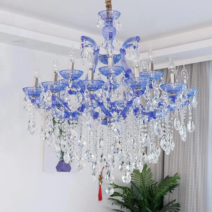 

Lustre Modern Candle Chandelier Lighting Children's Room Decoration Home Led Lamp Crystal Pendant Lights Ceiling Living Room