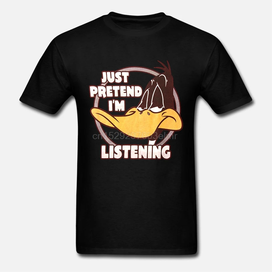 Мужская забавная футболка Женская классная Looney ttes Just pretened-Heather T-Shirt |