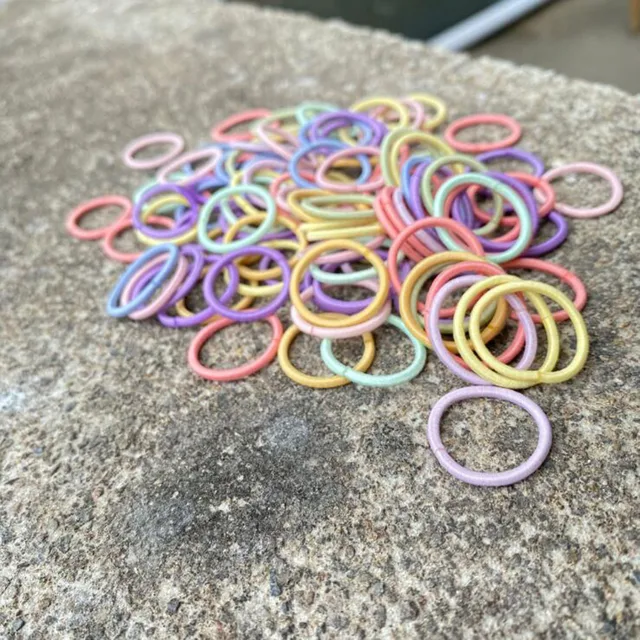 30PCS Women Girls 4CM Colorful Polyester Elastic Hair Bands Ponytail Holder Rubber Bands Scrunchie Headband Hair Accessories b3 (100PCS)