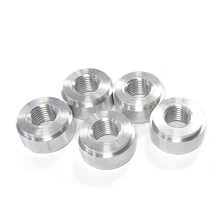 

5pcs 1/4 NPT Female Aluminum Exhaust Pipe Base Heat-resisting Nut Exhaust Oxygen Sensor Weld-On Nu