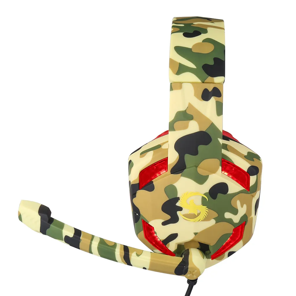 Kubite T176 Проводные игровые гарнитуры большие наушники со световым микрофоном стерео наушники глубокий бас для ПК компьютера геймера ноутбука PS4