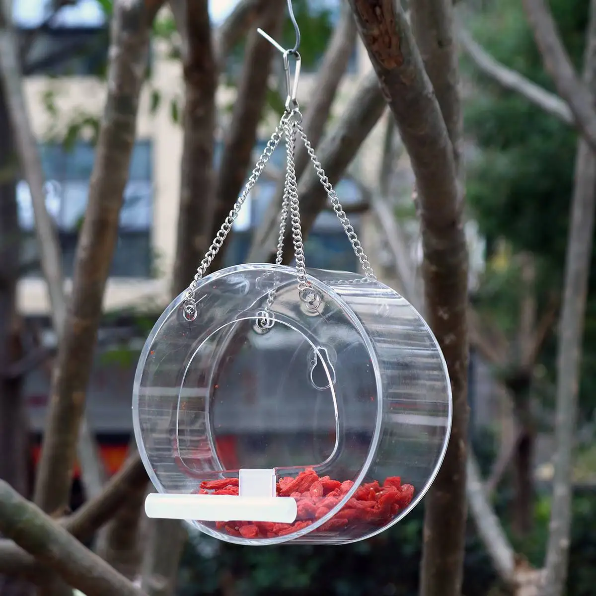 Акриловая кормушка для птиц прозрачная наблюдения за птицами водонепроницаемая