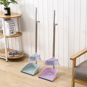 

Broom set detachable pole unloading encryption bristles design plastic floor broom LB829162