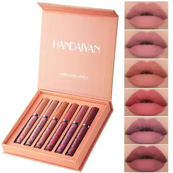

6 Pcs Ultra Velvet Matte Sexy Liquid Lipstick Waterproof Long Lasting Lipgloss Fashion Lip Women Glosses Makeup With Case