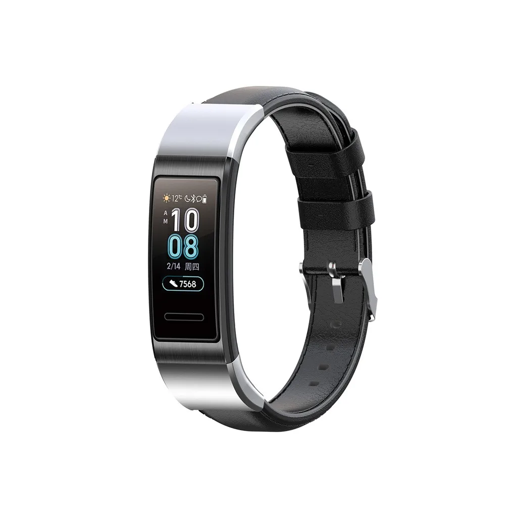 Кожа Замена Пряжка для ремешков наручных часов Ремешок Для huawei Band 3/3 Pro Смарт часы браслет долговечные аксессуары#904