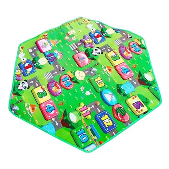 

Hexagonal Carpet Tent Accessory Crawling Mat Round Mat Carpet Game Mat for Climbing