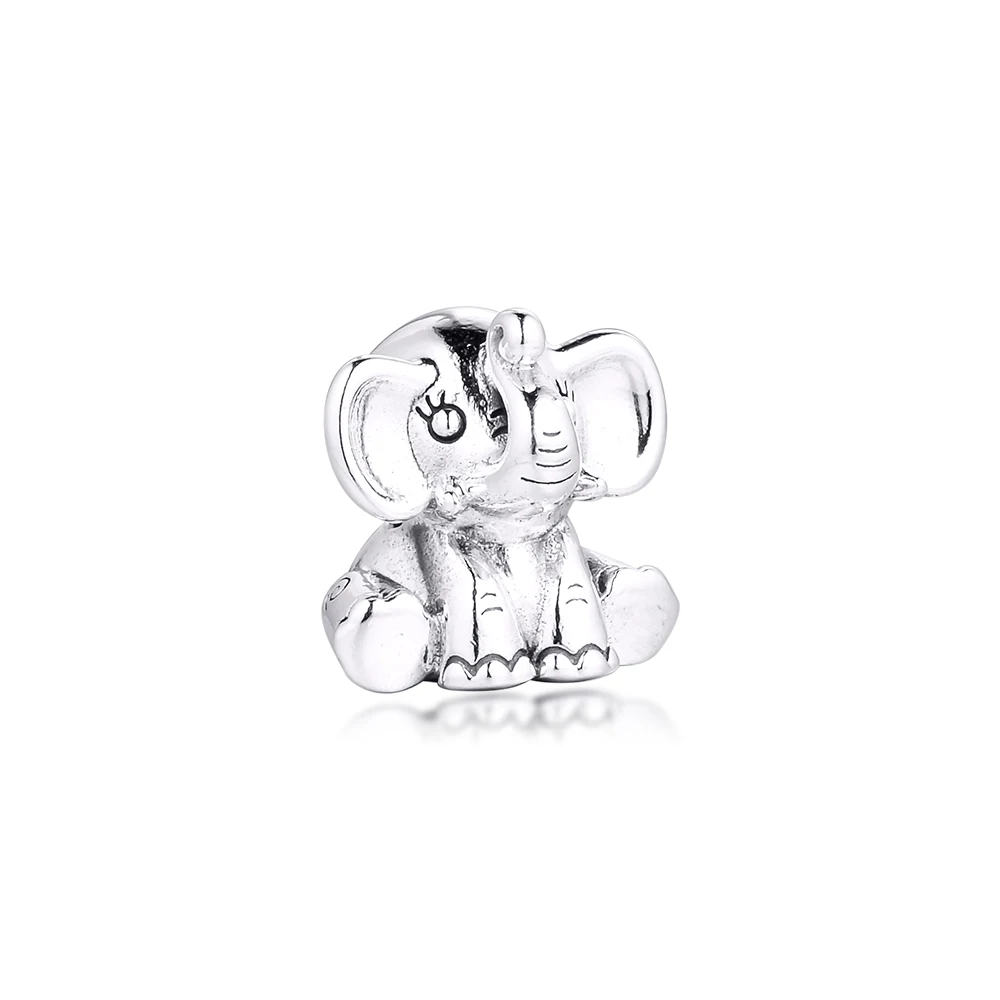 

925 Sterling Silver Cute Elephant Animal Charms Fits Original Bracelet 925 Silver Beads for Jewelry Making 2020 New