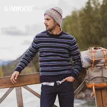 SIMWOOD 2019 Autumn Winter New Sweater men striped mix wool contrast color knitted pullover sweaters 190412 SIMWOOD 2019 Autumn Winter New Sweater men striped mix wool contrast color knitted pullover sweaters 190412