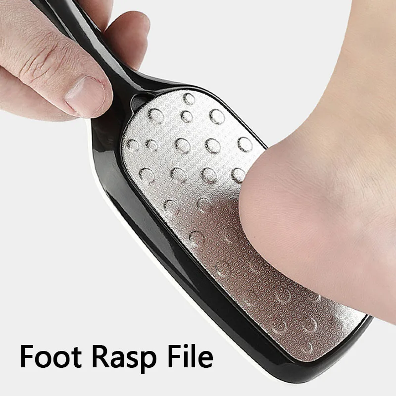 1Pc Stainless Steel Foot Rasp File Hard Dead Skin Callus Remover Double Sides Professional Pedicure Grinding Feet Skin Care Tool