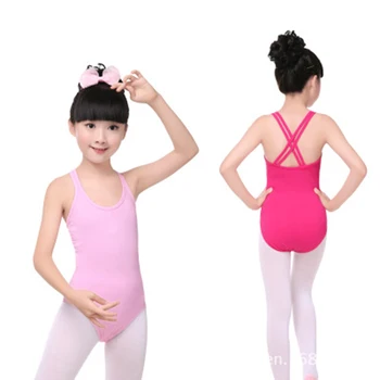 

Girls Sleeveless Ballet Gymnastic Leotards Kids Camisole Cotton Ballet Dancewear Top Sell 5 Color Strap Gimnastic Clothes Kids