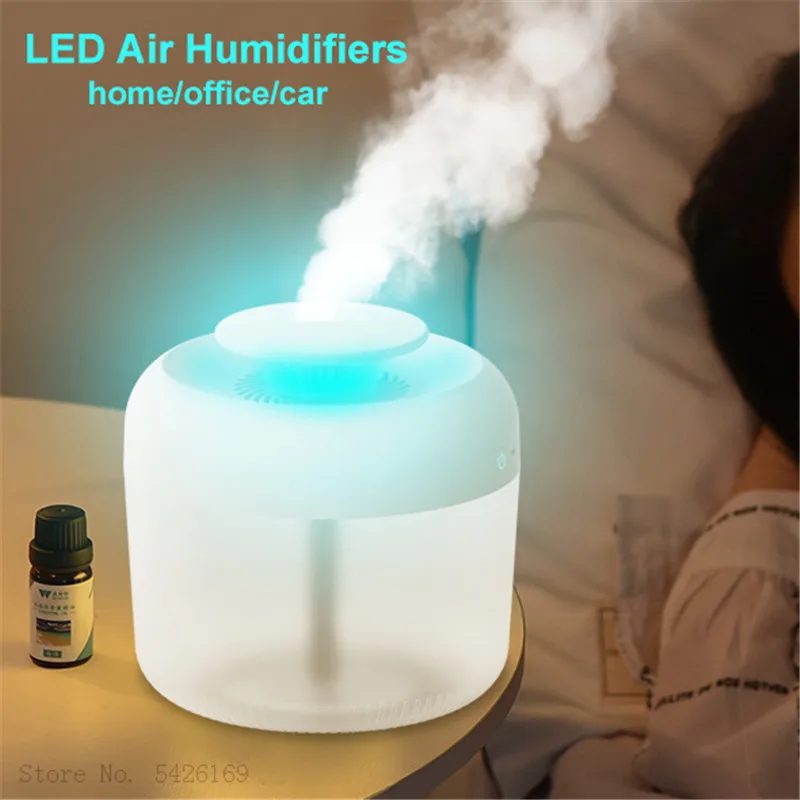 

2.4L Ultrasonic Air Humidifier Aroma Difuser 7 Color Lights Electric Aromatherapy Essential Oil Aroma Difuser Large capacity