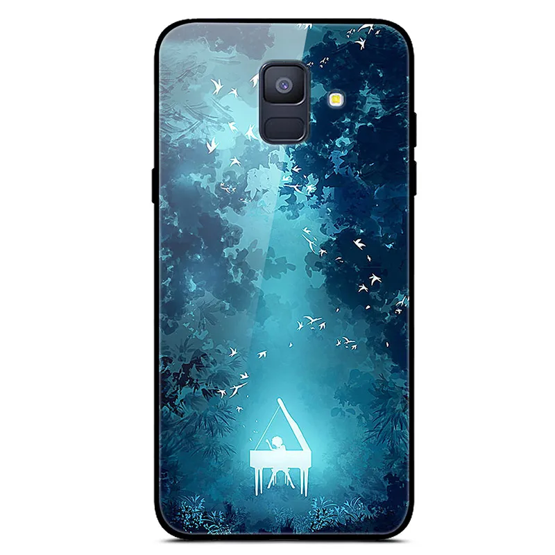 Закаленное Стекло чехол для samsung Galaxy A8 A530 A530F Чехол Мягкий бампер чехол для samsung A8 плюс A730 A730F чехол для телефона - Цвет: 44
