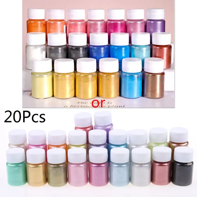 

20 Pearlescent Epoxy Resin Dye Pearl Pigment Natural Mica Mineral Powder Great for Soap, Nail Polish, Cosmetics, Bath Bombs