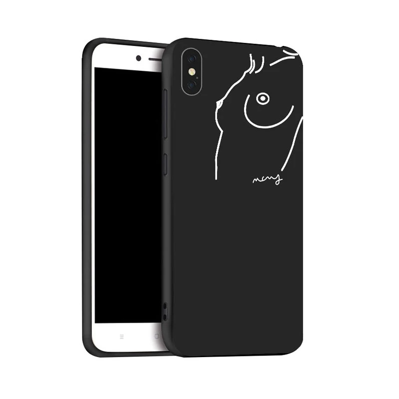 Hitam Telepon untuk Xiaomi Mi Redmi 6 PRO A2 Lite Note 7 K20 9T 7A 8 8T K30 Ponsel Housing Bag Cover Shell