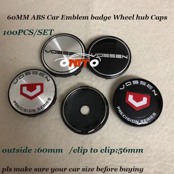 

Free shipping 100pcs Car Emblem badge Wheel hub Caps For bmw 60mm 2.36inch for Vossen logo badge Emblem Rims Wheels Covers