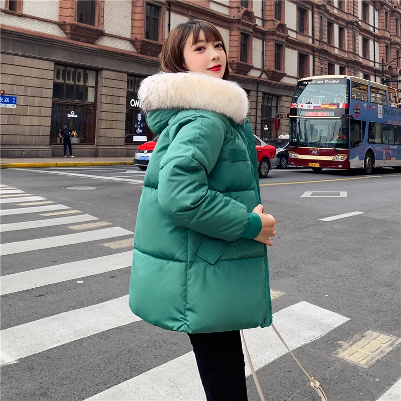 Женские парки больших размеров 3XL корейские свободные женские зимние пальто универсальные Harajuku женские шикарные повседневные меховые милые карманы Высокое качество