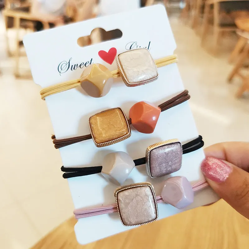 

Candy box hair ring hair accessories fresh and simple bracelet type wild temperament ball head rubber band hair accessories