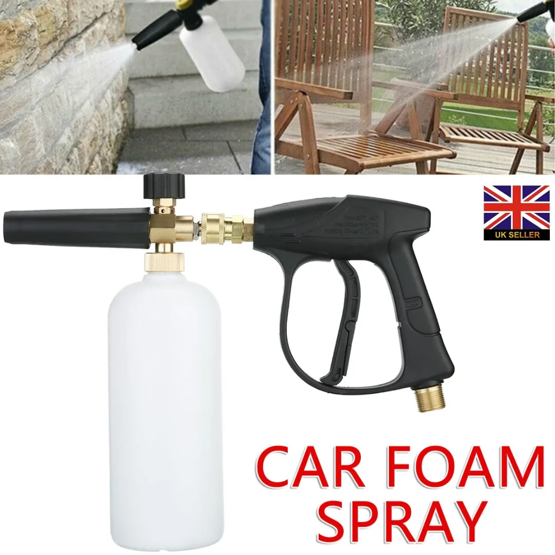 

New Arrival 1 Set 1/4" Snow Foam Washer Tool Car Wash Soap Lance C-annon Spray Pressure Jet Bottle for Car Washing Tools
