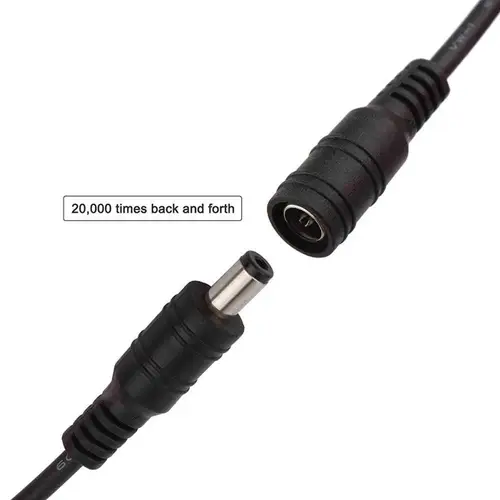 CCTV 보안 카메라용 DC 전원 연장 케이블, 잭 소켓, 수 플러그, 5.5mm x 2.1mm, 5M, 10M, 15M, 20M, 30M, 50M 전원 케이블 3