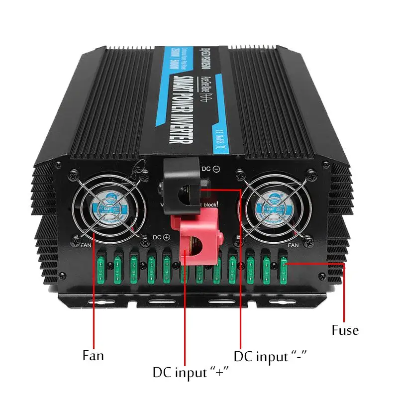 2000/3000/4000/5000W DC 12V дo AC 220V светодиодный Дисплей зарядных порта USB для автомобиля Мощность инвертор Зарядное устройство адаптер конвертер с немодулированной синусоидальной волновой трансформатор