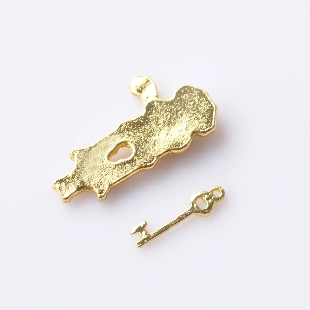 4 Sets Doll House Miniatures Door Locks w. Keys for 1:12 Dollhouse Accs