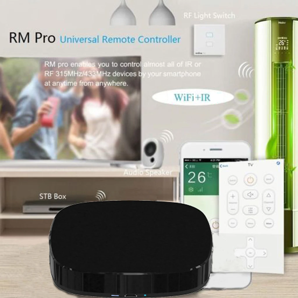 Mini Universal Automatic TV Remote Control Smart Home Hub Learning Controller WIFI+IR Intelligent Smart Remote smart Home sensor