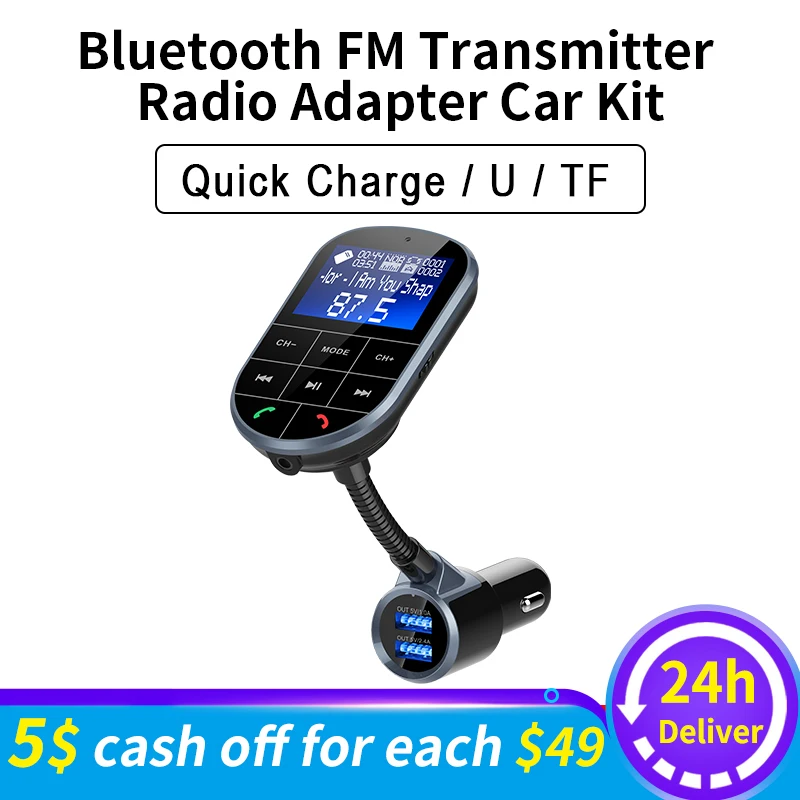 Bluetooth беспроводной fm-радиопередатчик адаптер для автомобиля двойной USB 3 0