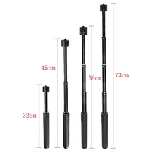 Регулируемая ручная алюминиевая селфи-палка 17-73 см с резьбовым отверстием 1/4 для Feiyu Tech, удлиняющая Удочка WG2 G5 SPG, аксессуары