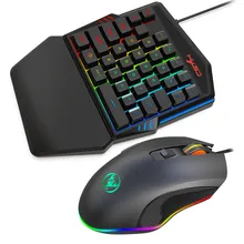35 кнопок клавиатура и мышь с одной рукой USB Проводная Одноручная цветная подсветка игровая клавиатура для компьютера ноутбука