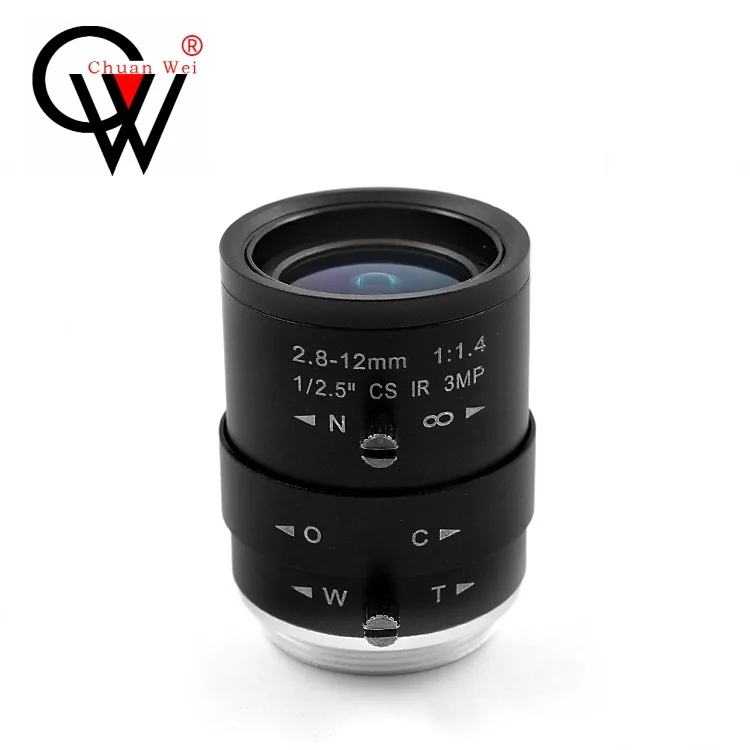 

Manual Zoom Lens 2.8-12mm HD 3MP CS Interface Road Monitoring Visual Inspection Lens