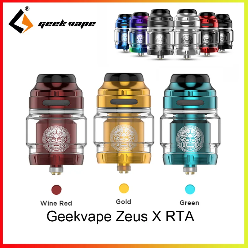 Электронная сигарета Geekvape Zeus X RTA 4 5 мл бак с капельным наконечником Delrin vape