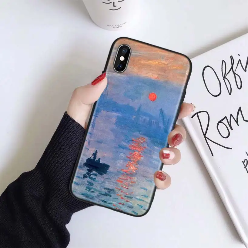 BS195-3 Винсент Живопись Ван Гога чехол для Apple iphone 11 Pro XR XS Max X 7 8 6 6S Plus 5 5S SE Черный силиконовый чехол для телефона - Цвет: BS195-3