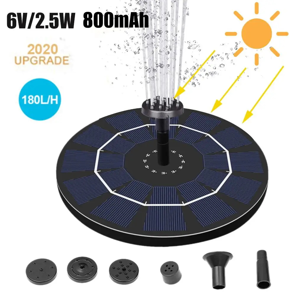 Mini Solar Powered Fountain Garden Pool Pond Panel Floating Decoration Water 6V/2.5W Dropshipping |