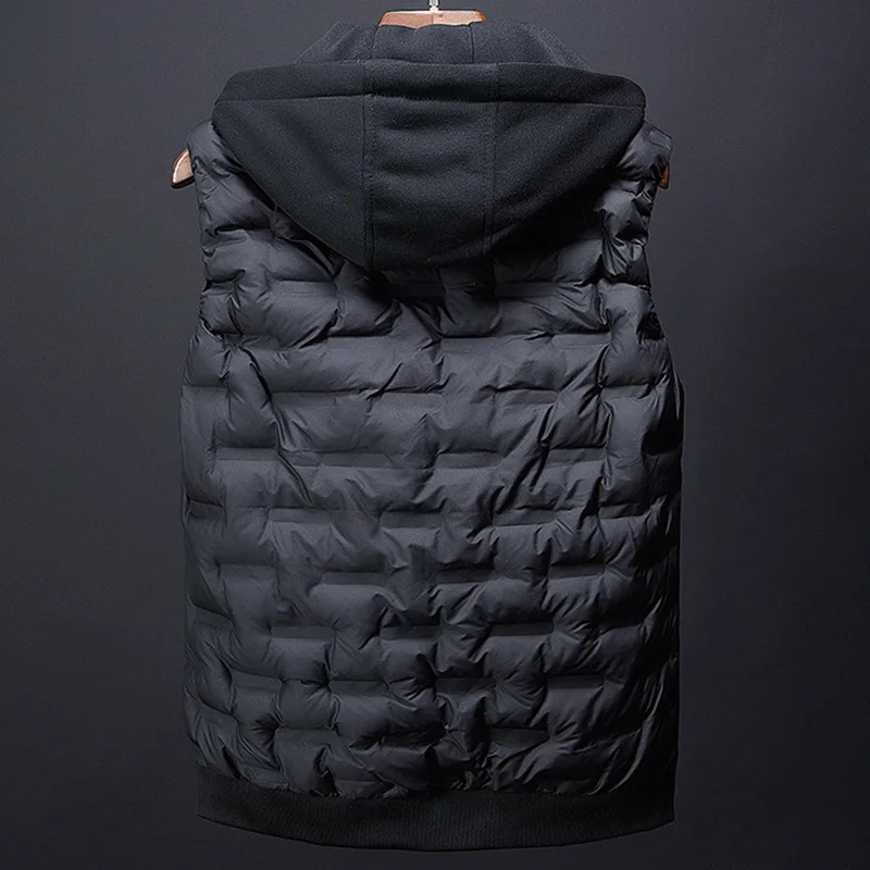 Printed Customizable Middle-aged down Feather Cotton Vest Daddy Clothes Autumn And Winter Male Vest Warm Inner Wearing