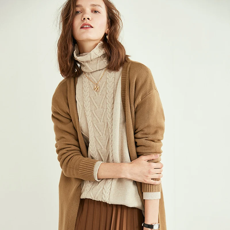 

New Winter Autumn Long Female Cardigan Sweater Korean Long Sleeve Casual Knitted Coat Poncho Sweaters Oversized Cardigans Jacket